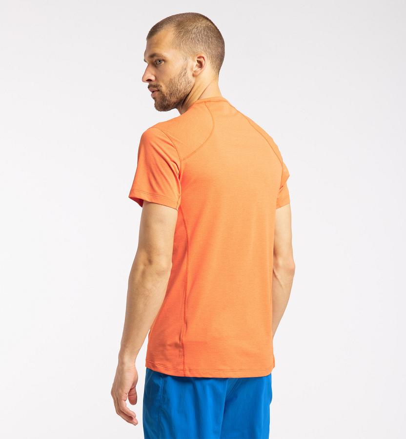 Haglöfs Mens L.I.M Strive T-Shirt Orange New Zealand 75493UTXC